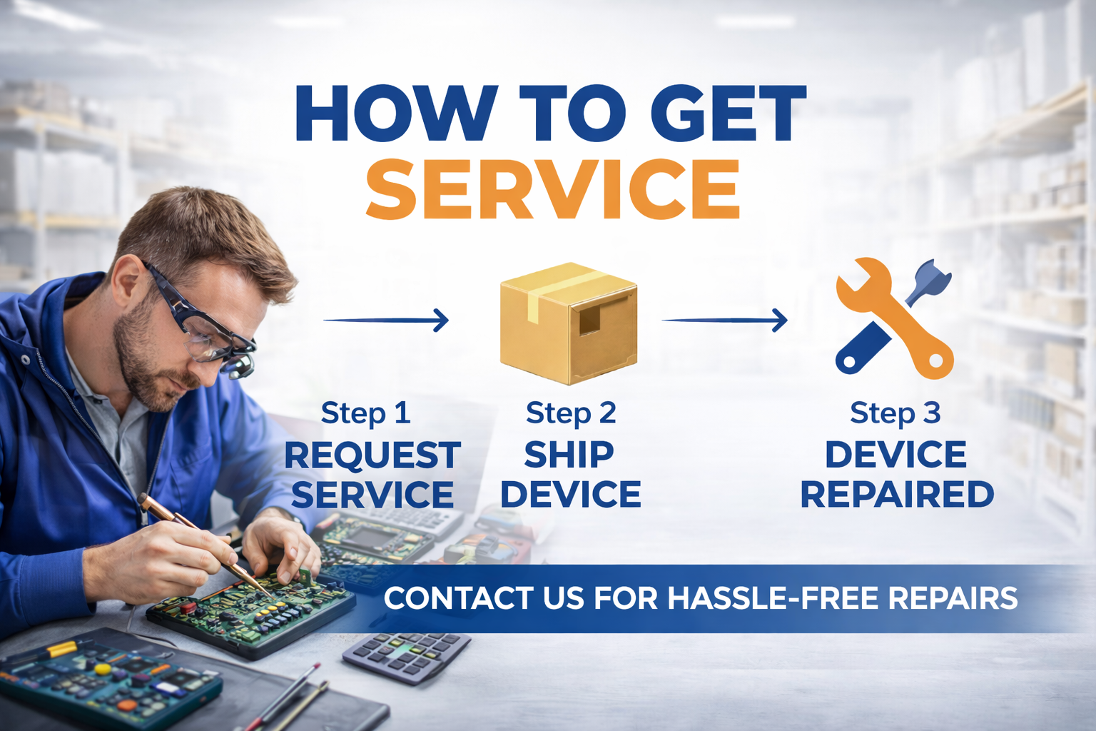 How to Get Service: Request, Ship, Repair - Contact us for hassle-free repairs