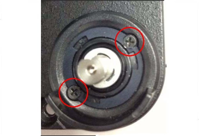 Install and tighten two new +K2×6 screws by tightening torque of 0.18 N·m.